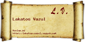 Lakatos Vazul névjegykártya
